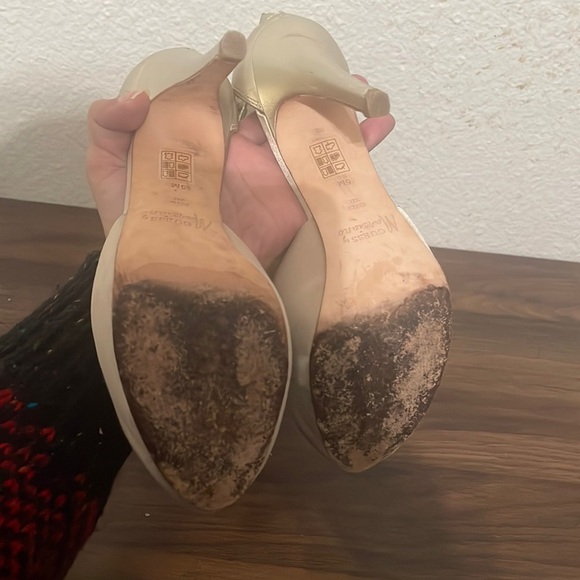 Guess By Marciano Satin Rhinestone Key Heels Size 5 - Picture 7 of 9